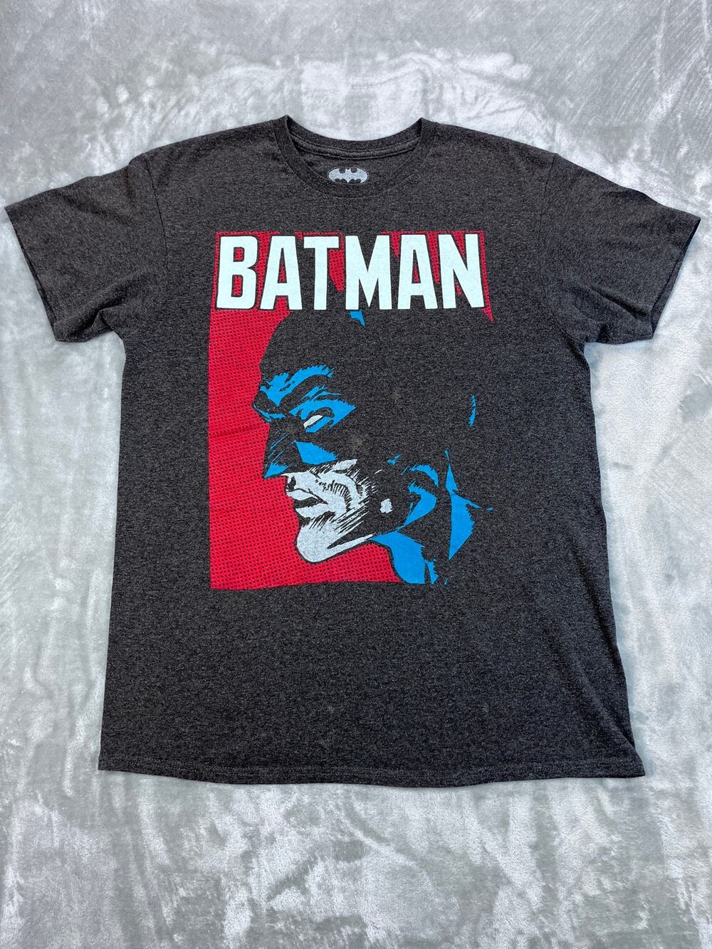 Batman Comic Portrait Graphic Tee Heather Charcoal M
